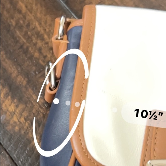 Coach Park Color-Block Leather Crossbody Purse Blue&White Multi No. B1373-F23383 - Picture 14 of 14